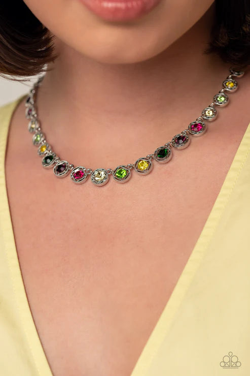 Paparazzi ♥ Kaleidoscope Charm - Multi ♥ Necklace