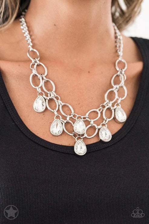 Paparazzi ♥ Show-Stopping Shimmer - White ♥ Necklace