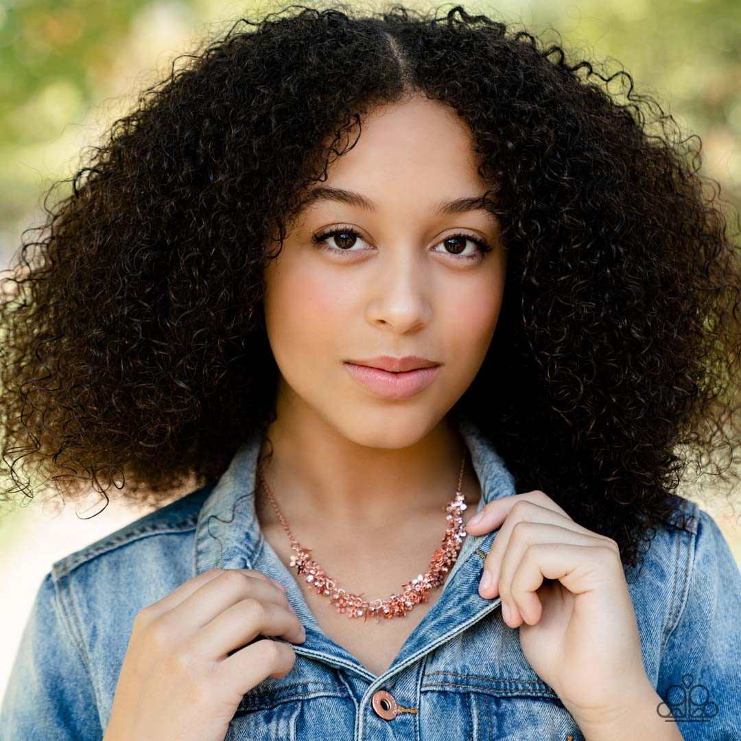 Paparazzi ♥ Fearlessly Floral - Copper ♥ Necklace