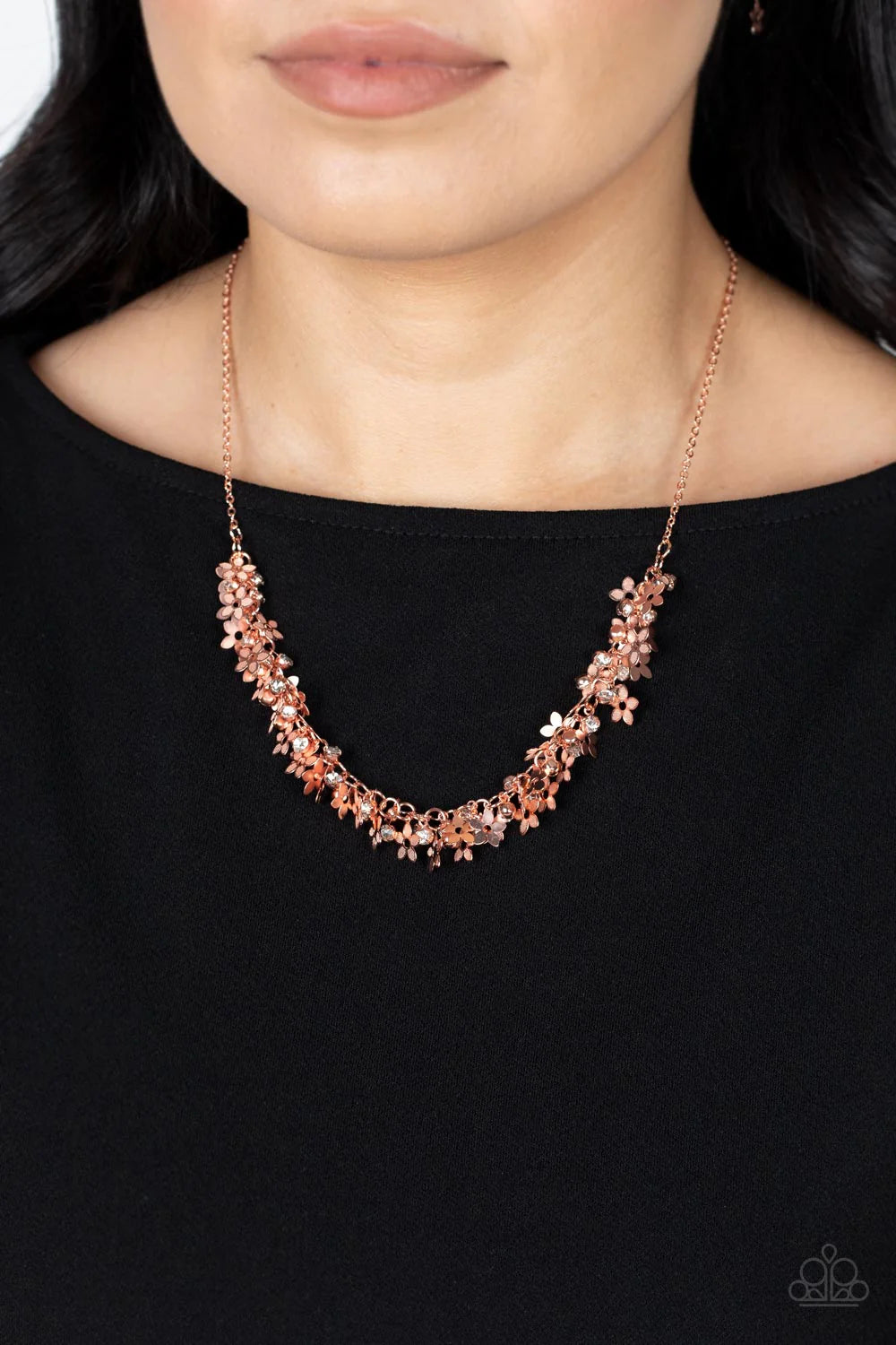 Paparazzi ♥ Fearlessly Floral - Copper ♥ Necklace