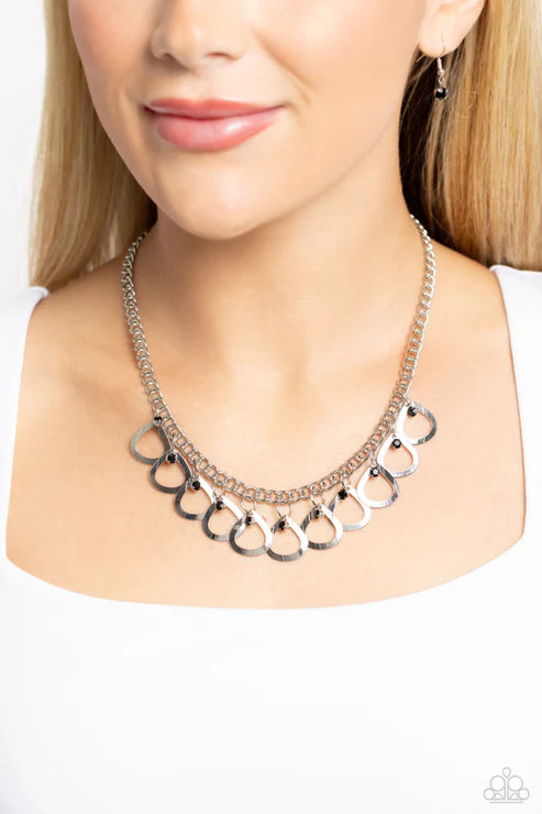 Paparazzi ♥ TEAR-rifically Twinkling - Black ♥ Necklace