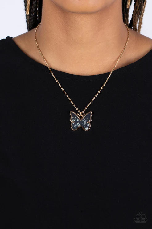 Paparazzi ♥ Gives Me Butterflies - Gold ♥ Necklace