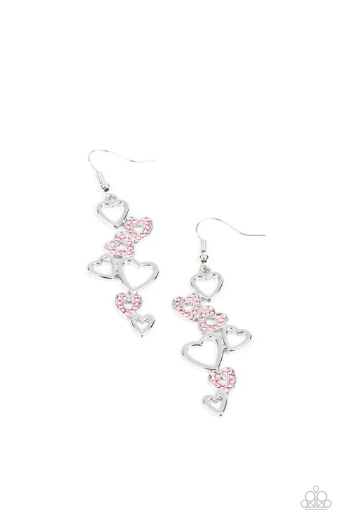 Paparazzi ♥ Sweetheart Serenade - Pink ♥ Earrings