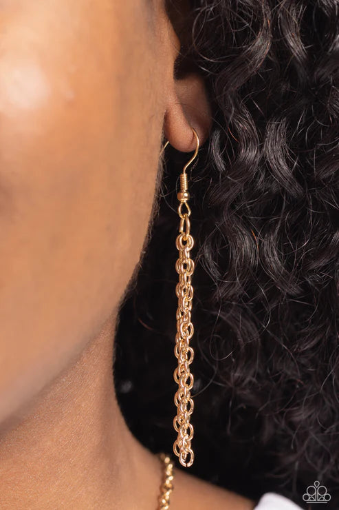 Paparazzi ♥ Tassel Tune - Gold ♥ Necklace