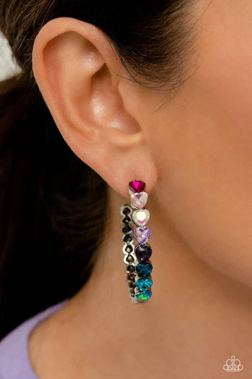 Paparazzi ♥ Hypnotic Heart Attack - Multi ♥ Earrings