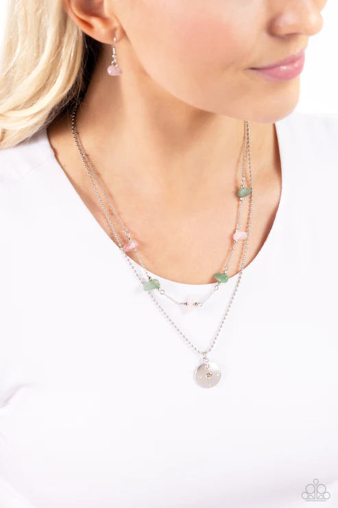 Paparazzi ♥ Sense of Direction - Pink ♥ Necklace