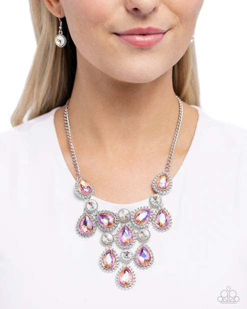 Paparazzi ♥ Dripping in Dazzle - Orange ♥ Necklace