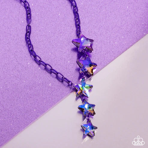 Paparazzi ♥ Star-Crossed Sparkle - Purple ♥ Necklace