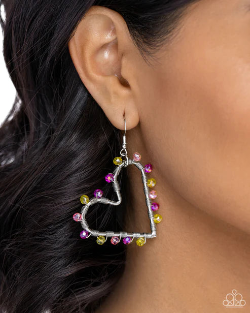 Paparazzi ♥ HEART of Your World - Multi ♥ Earrings