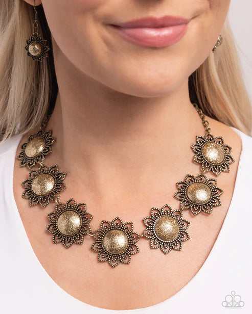 Paparazzi ♥ The GLITTER Takes It All - Brass ♥ Necklace