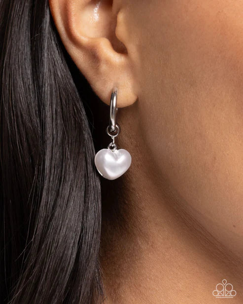 Paparazzi ♥ Carriage Chic - White ♥ Earrings
