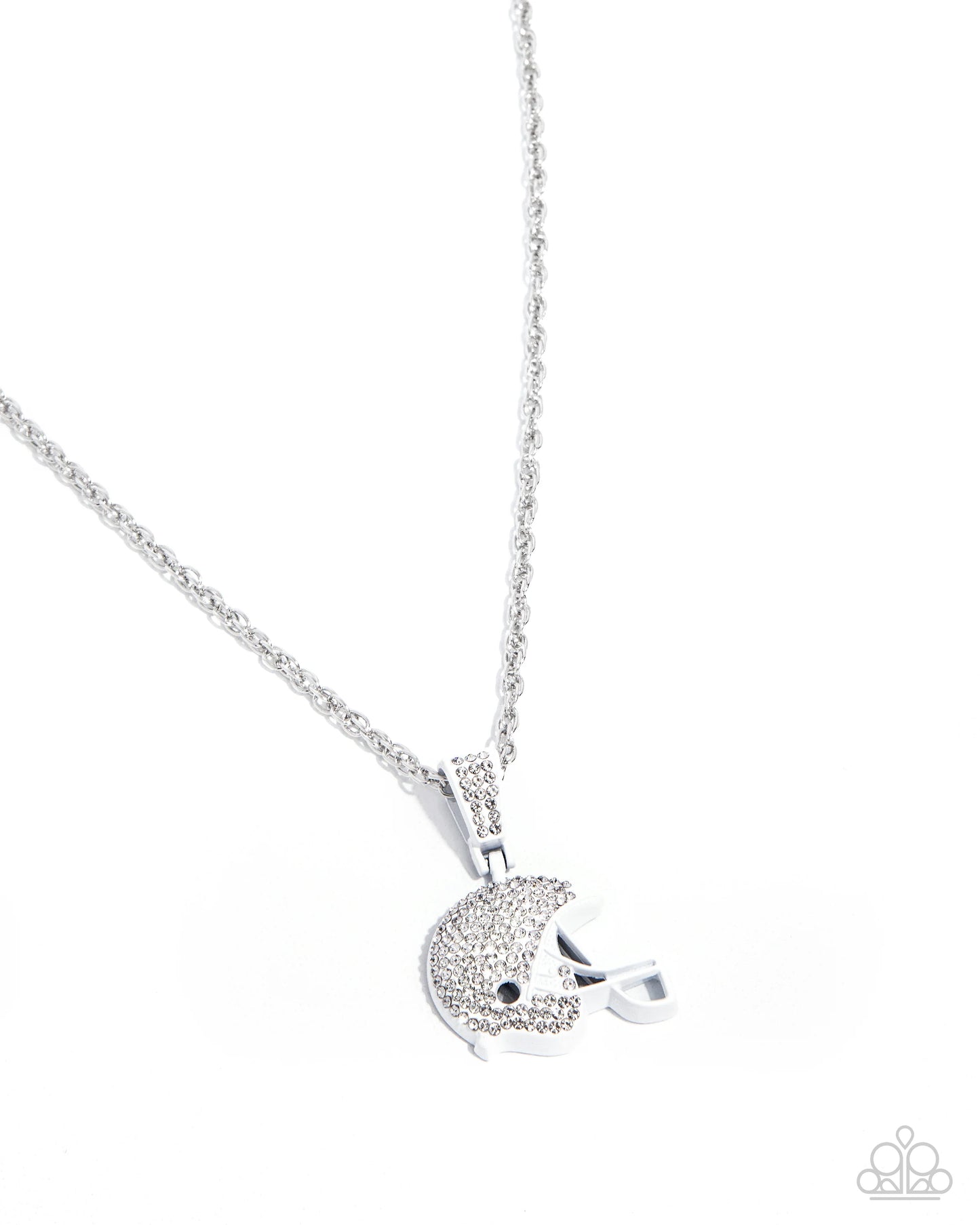 Paparazzi ♥ Helmet Headline - White ♥ Necklace