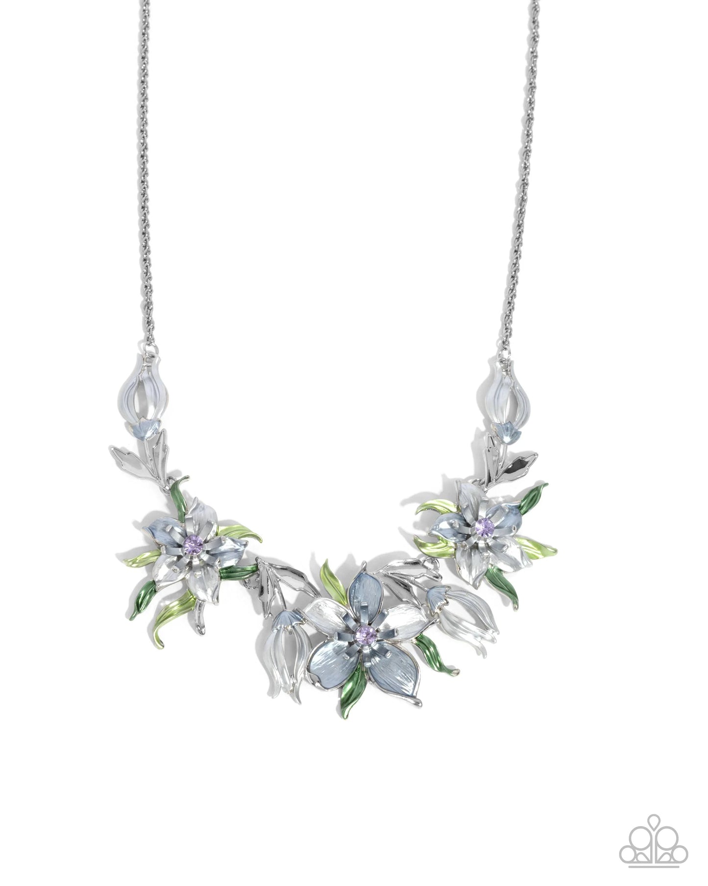 Paparazzi ♥ Floral Protocol - Blue ♥ Necklace