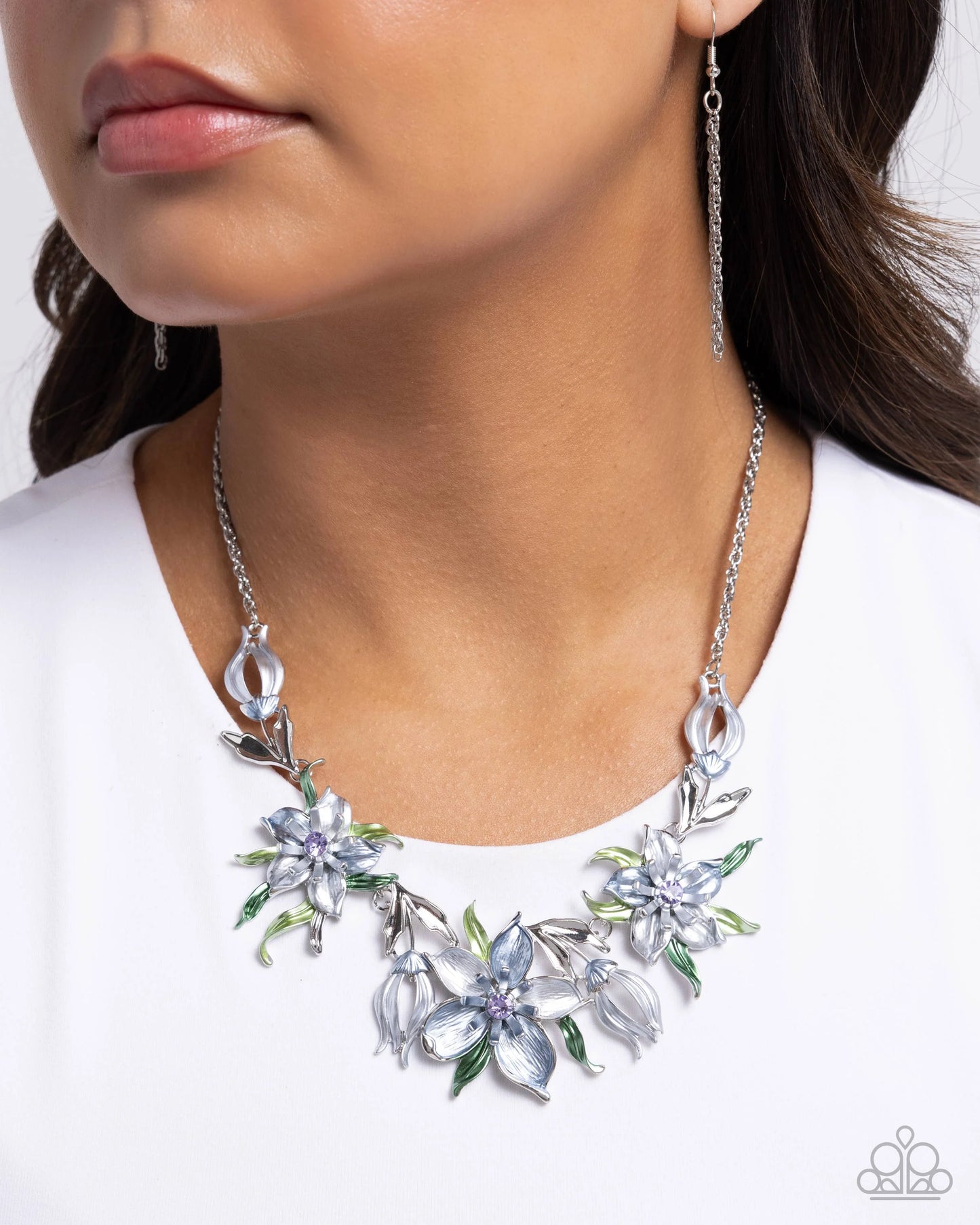Paparazzi ♥ Floral Protocol - Blue ♥ Necklace