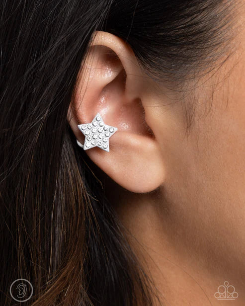 Paparazzi ♥ Stellar Skill - White ♥ Post Earrings