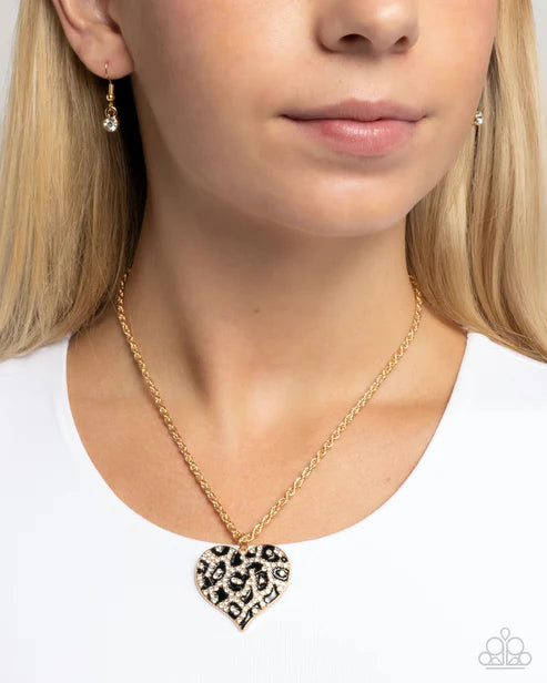 Paparazzi ♥ Cheetah Compound - Gold ♥ Necklace