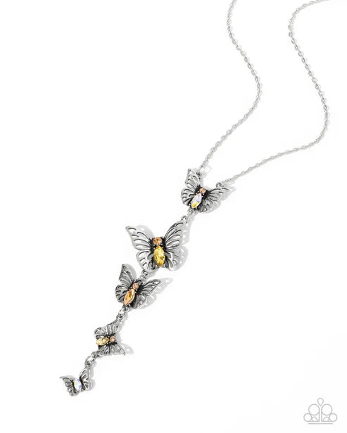 Paparazzi ♥ Aerial Addition - Yellow ♥ Necklace