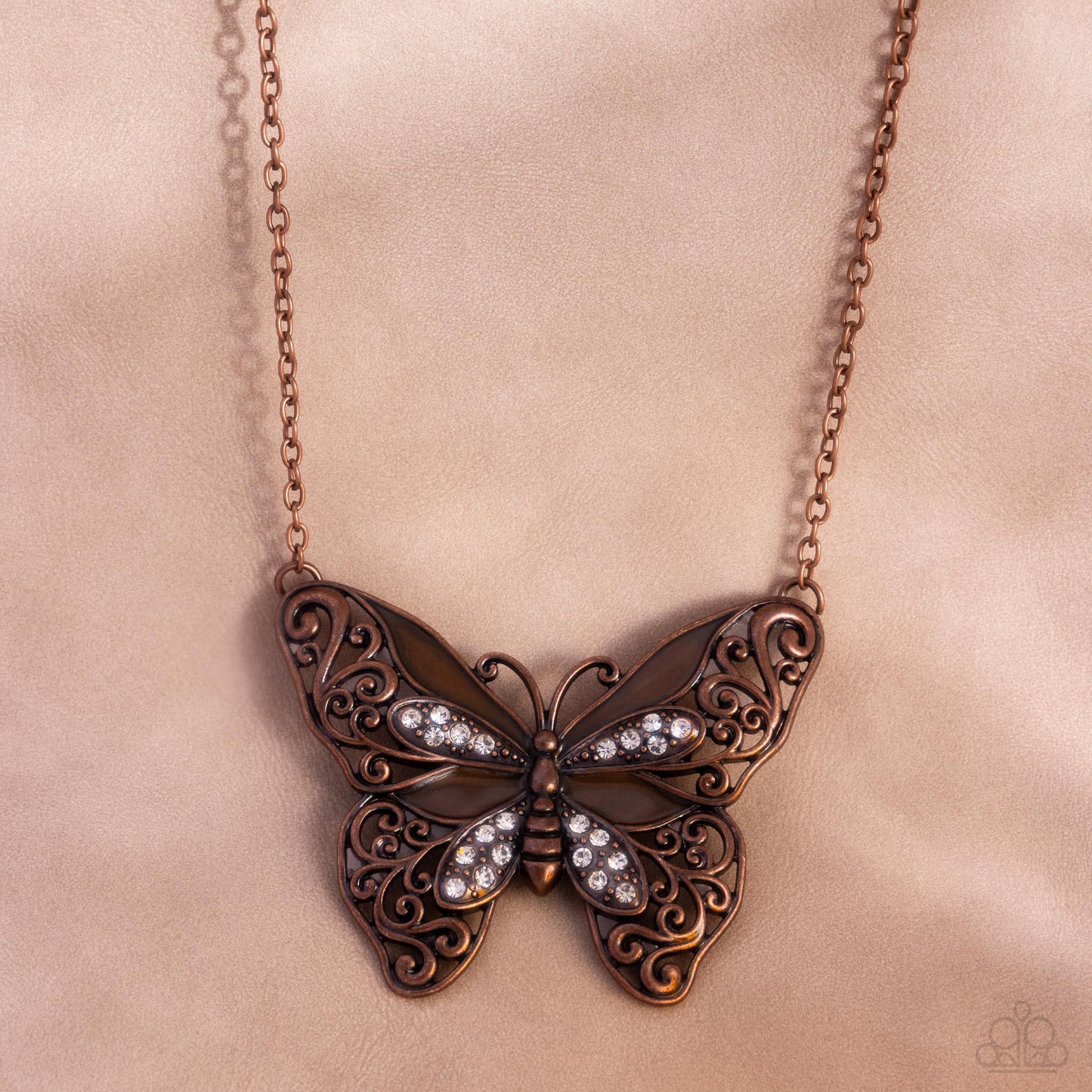 Paparazzi ♥ Flawless Flight - Copper ♥ Necklace
