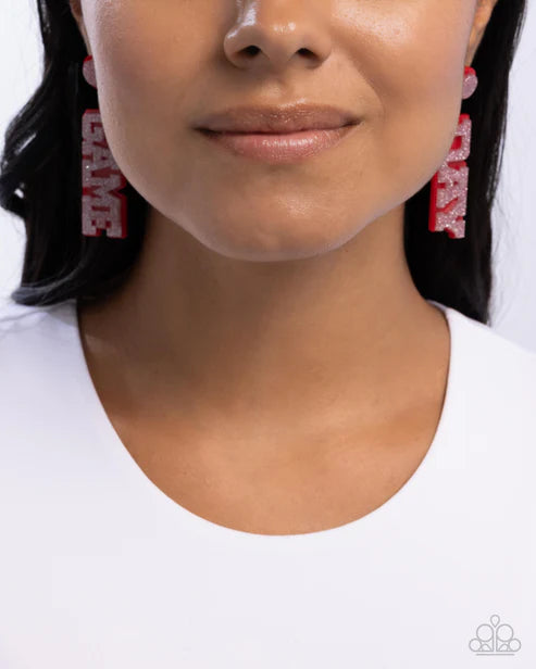 Paparazzi ♥ Home Game - Red ♥ Post Earrings