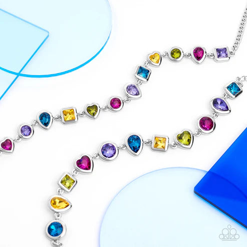 Paparazzi ♥ Abstract Admirer - Multi ♥ Necklace