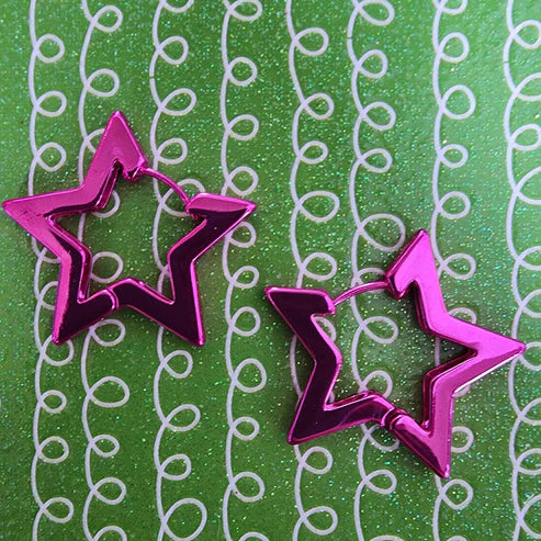 Paparazzi ♥ In A Galaxy STAR, STAR Away - Pink ♥ Earrings