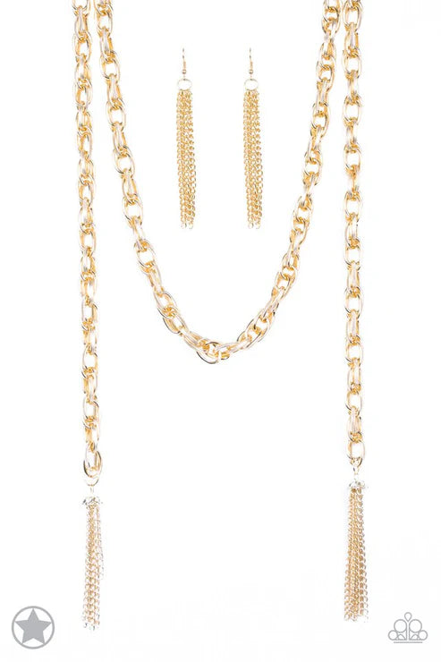 Paparazzi ♥ SCARFed for Attention - Gold ♥ Necklace
