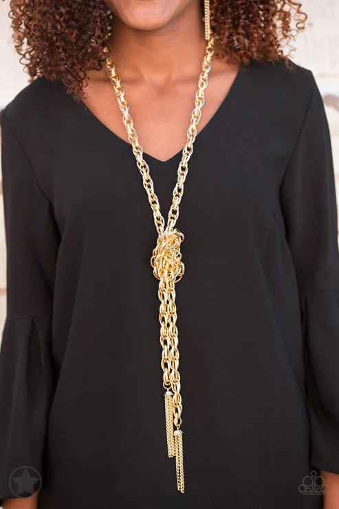 Paparazzi ♥ SCARFed for Attention - Gold ♥ Necklace