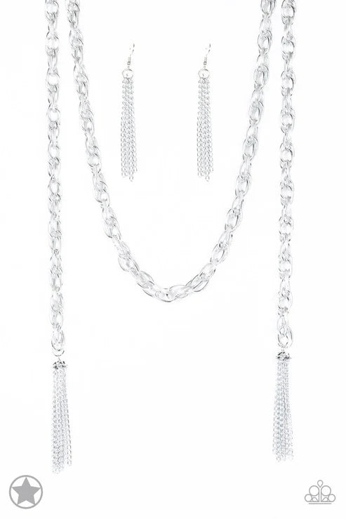 Paparazzi ♥ SCARFed for Attention - Silver ♥ Necklace