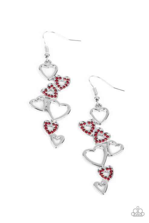 Paparazzi ♥ Sweetheart Serenade - Red ♥ Earrings