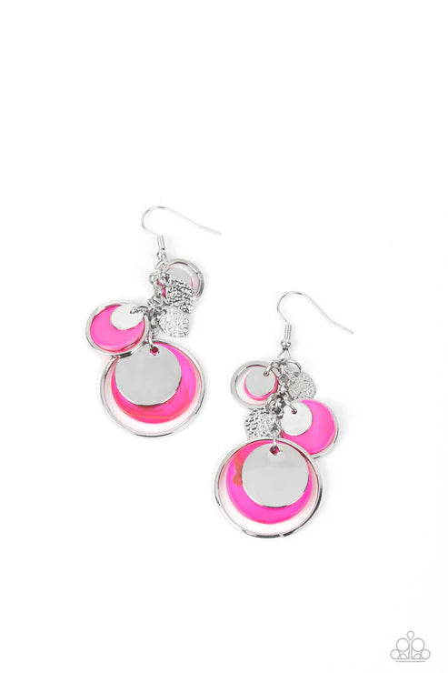 Paparazzi ♥ Saved by the SHELL - Pink ♥ Earrings