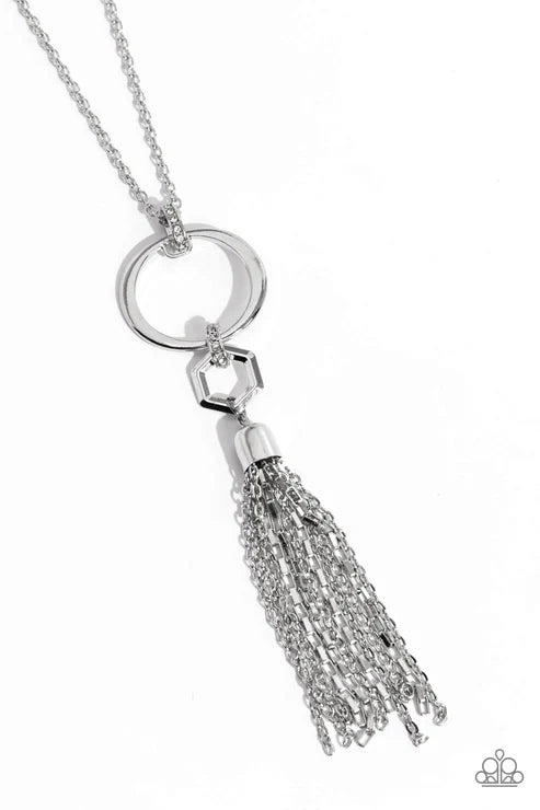 Paparazzi ♥ Tassel Tune - White ♥ Necklace