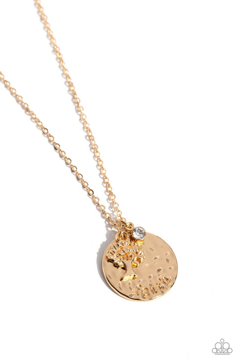 Paparazzi ♥ Flourishing Faith - Gold ♥ Necklace