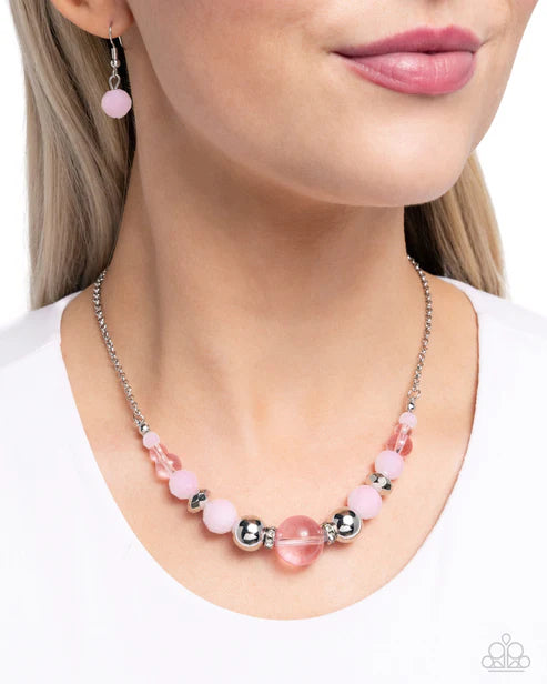 Paparazzi ♥ Disco Date - Pink ♥ Necklace