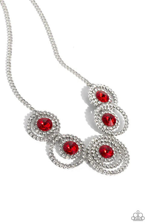 Paparazzi ♥ Dramatic Darling - Red ♥ Necklace