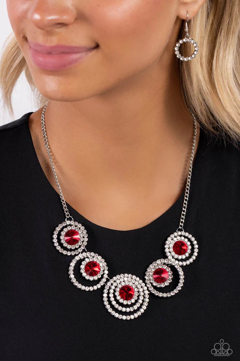 Paparazzi ♥ Dramatic Darling - Red ♥ Necklace