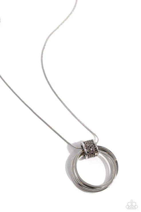 Paparazzi ♥ In the Swing of RINGS - Silver ♥ Necklace