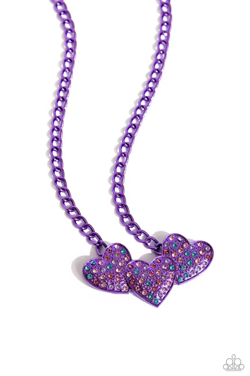 Paparazzi ♥ Low-Key Lovestruck - Purple ♥ Necklace