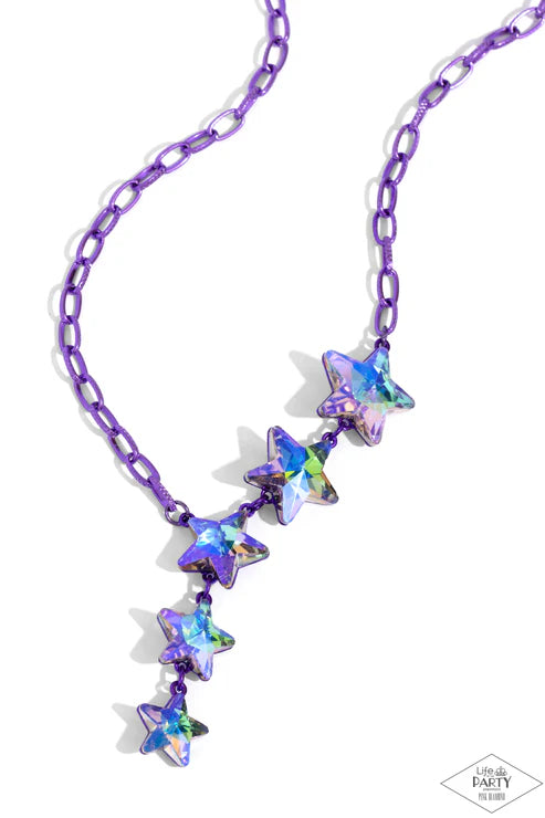 Paparazzi ♥ Star-Crossed Sparkle - Purple ♥ Necklace