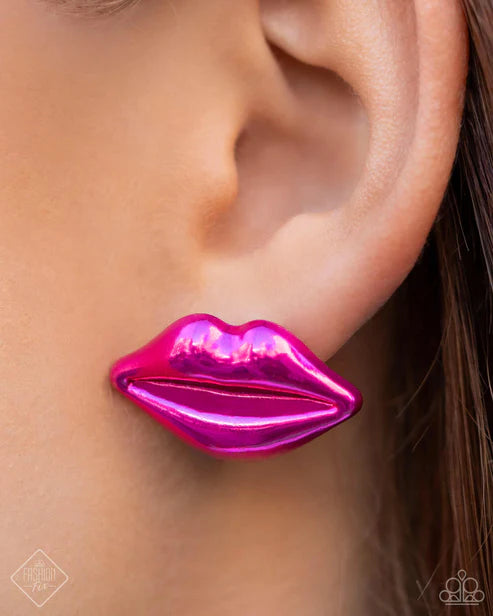 Paparazzi ♥ Diva Decoration - Pink ♥ Post Earrings