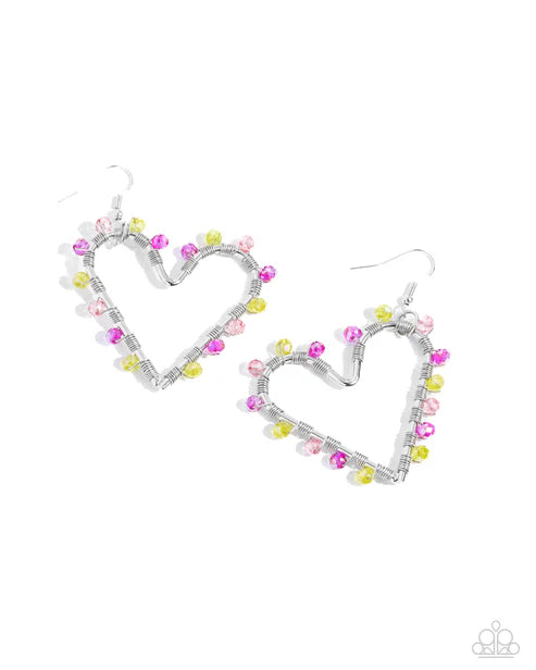 Paparazzi ♥ HEART of Your World - Multi ♥ Earrings