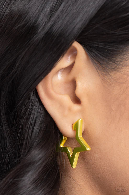 Paparazzi ♥ In A Galaxy STAR, STAR Away - Yellow ♥ Earrings