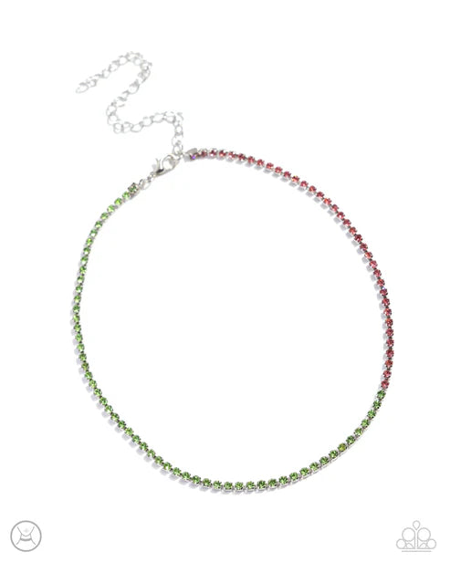 Paparazzi ♥ Dedicated Duo - Green ♥ Necklace
