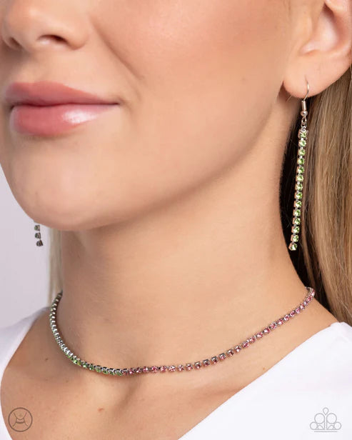 Paparazzi ♥ Dedicated Duo - Green ♥ Necklace