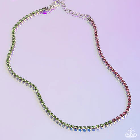 Paparazzi ♥ Dedicated Duo - Green ♥ Necklace