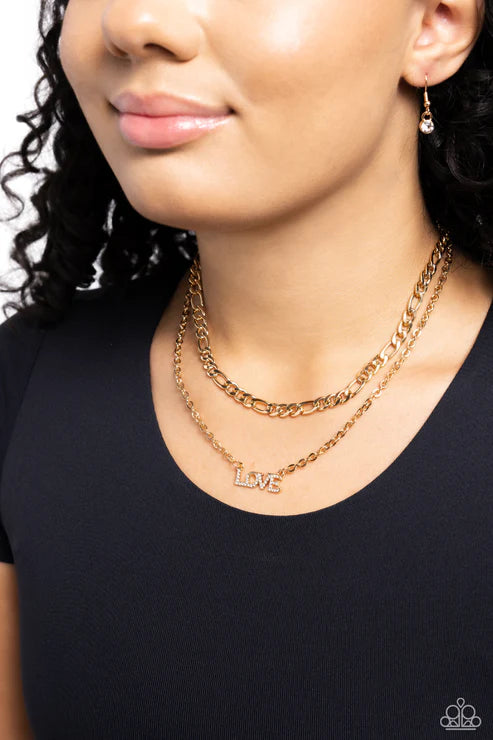 Paparazzi ♥ Lovely Layers - Gold ♥ Necklace
