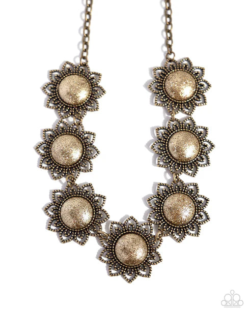 Paparazzi ♥ The GLITTER Takes It All - Brass ♥ Necklace