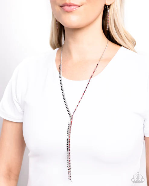 Paparazzi ♥ Elongated Eloquence - Red ♥ Necklace
