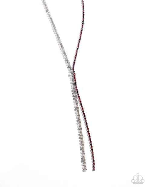 Paparazzi ♥ Elongated Eloquence - Red ♥ Necklace