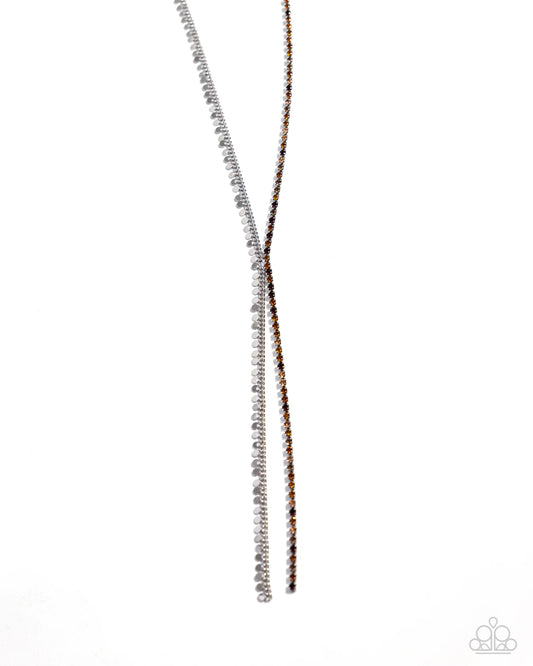 Paparazzi ♥ Elongated Eloquence - Brown ♥ Necklace