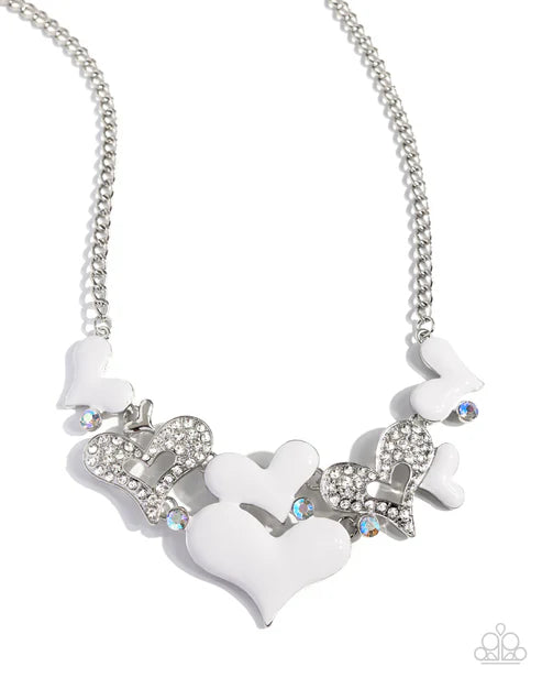 Paparazzi ♥ Room in My Heart for More - White ♥ Necklace